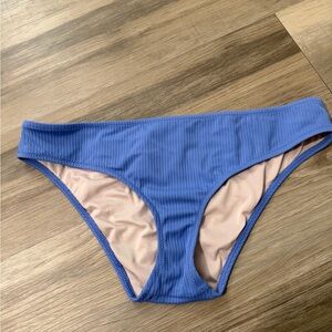 Shade & Shore Ribbed Blue Bikini Bottom
